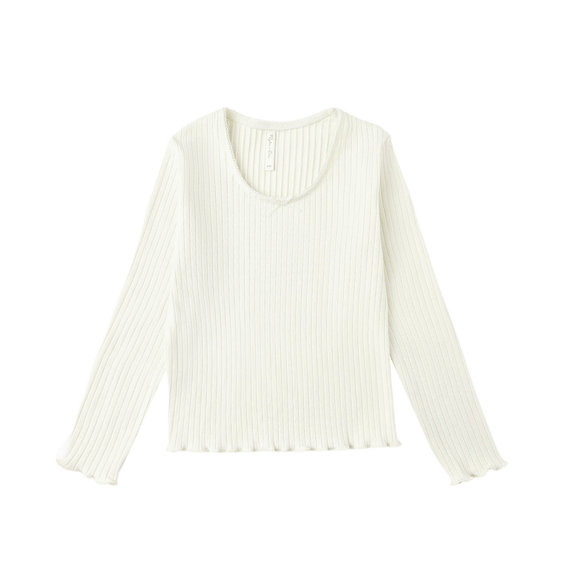 Rylee + Cru Ribbed Long Sleeve - Ivory