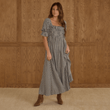Rylee + Cru Womens Birdie Dress - Navy Check