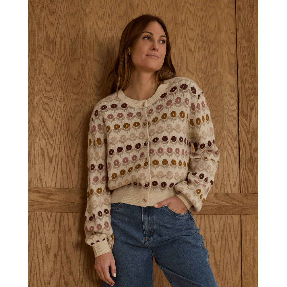 Rylee + Cru Womens Cheyenne Cardigan - Floral Jacquard