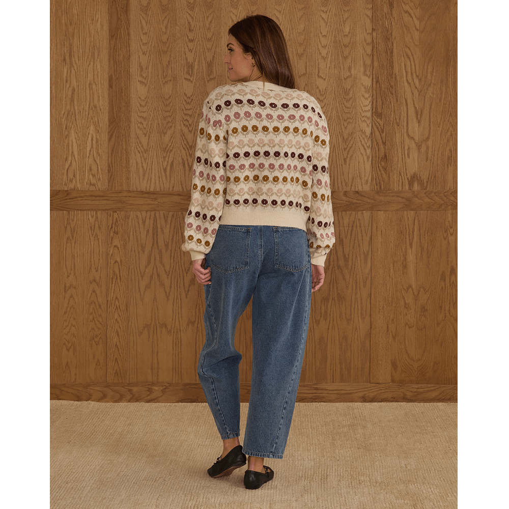 Rylee + Cru Womens Cheyenne Cardigan - Floral Jacquard