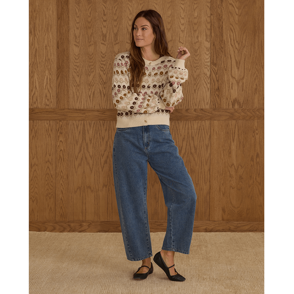 Rylee + Cru Womens Cheyenne Cardigan - Floral Jacquard