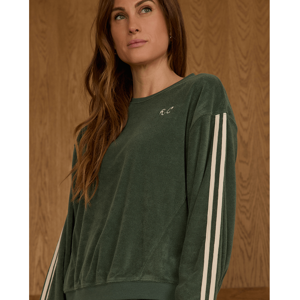 Rylee + Cru Womens Oversized Sweatshirt - Green