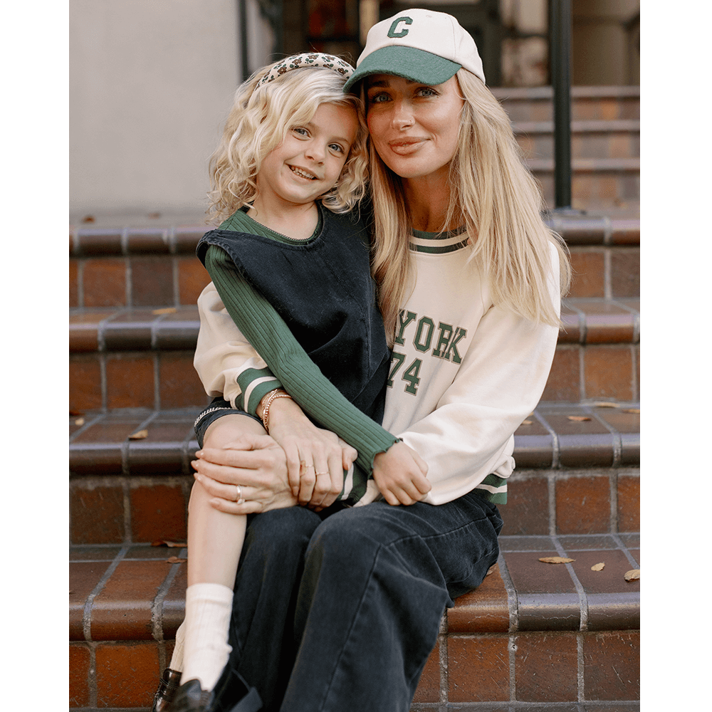 Rylee + Cru Womens Oversized Raglan Sweatshirt - New York Rylee + Cru Womens Oversized Raglan Sweatshirt - New York