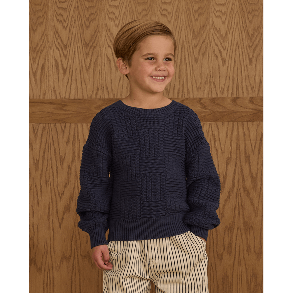 Rylee + Cru Baggy Pant - Navy Pinstripe