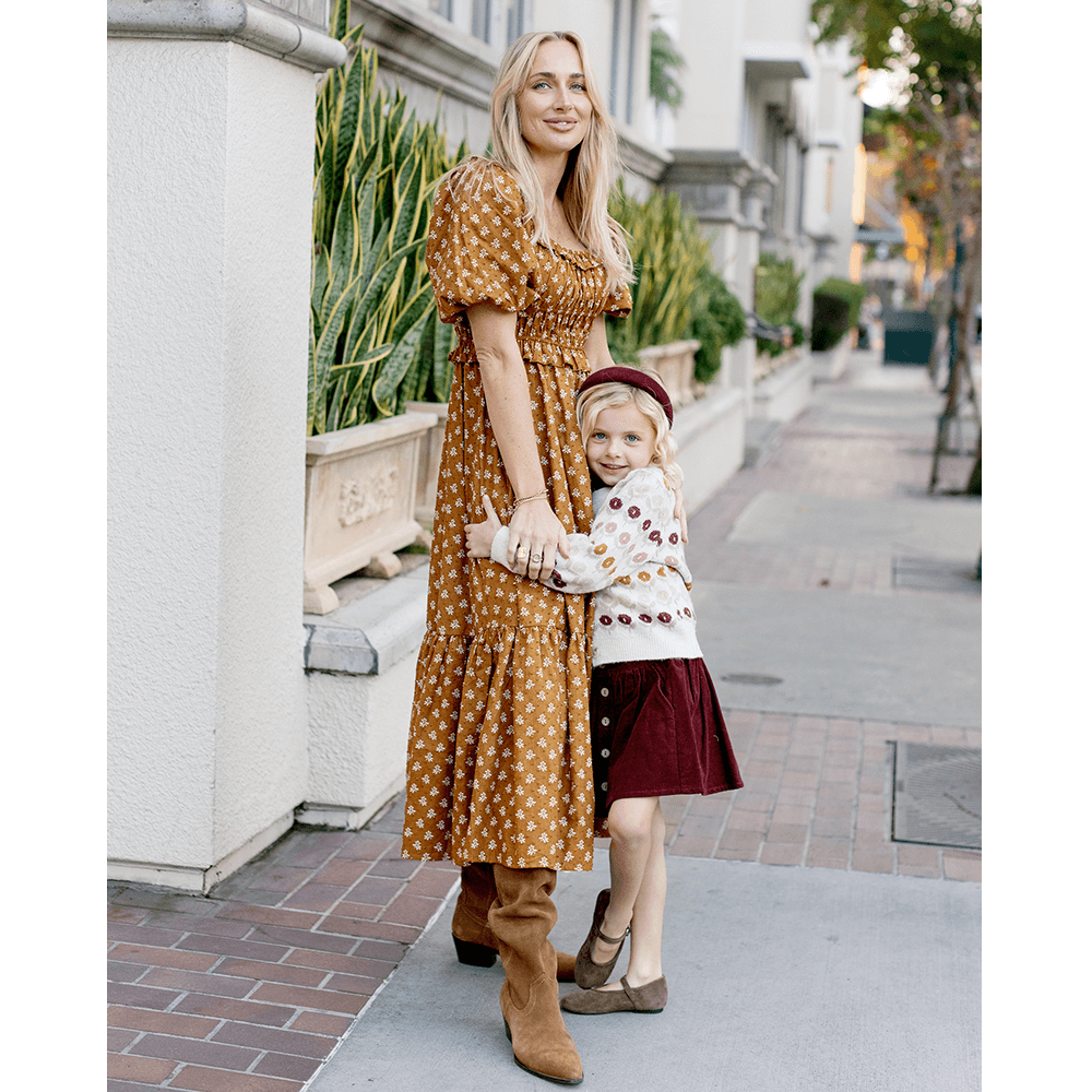 Rylee + Cru Button Front Mini Skirt - Burgundy