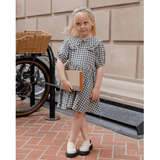 Rylee + Cru Camille Dress - Navy Check