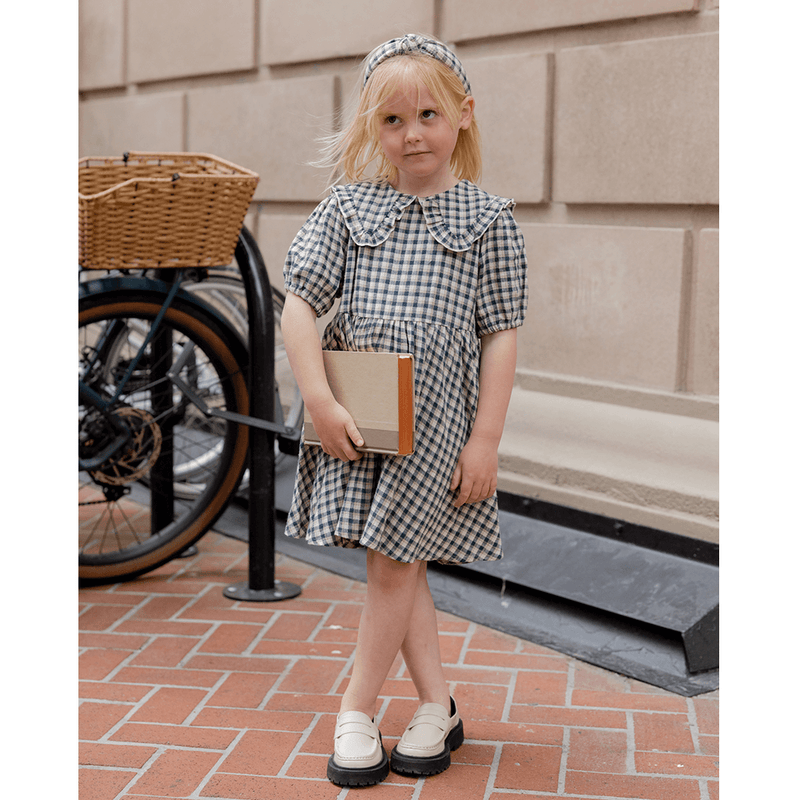 Rylee + Cru Camille Dress - Navy Check