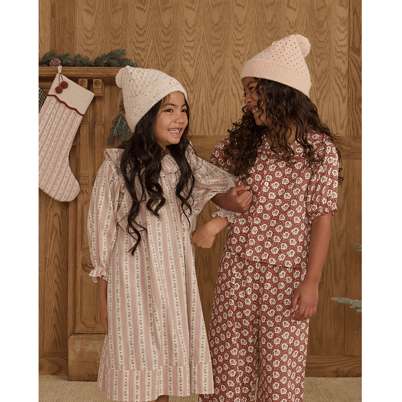 Rylee + Cru Girl's Nightgown - Candy Cane Stripe