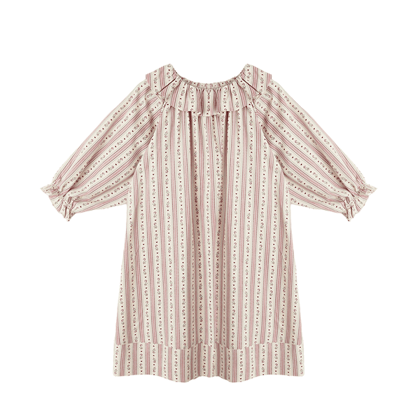 Rylee + Cru Girl's Nightgown - Candy Cane Stripe