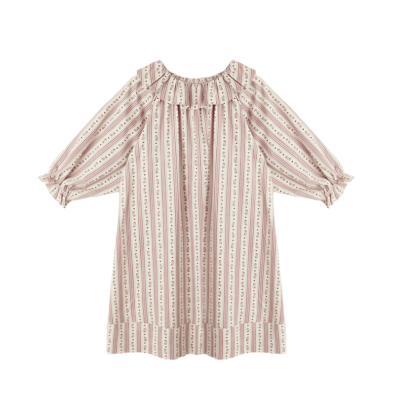 Rylee + Cru Girl's Nightgown - Candy Cane Stripe