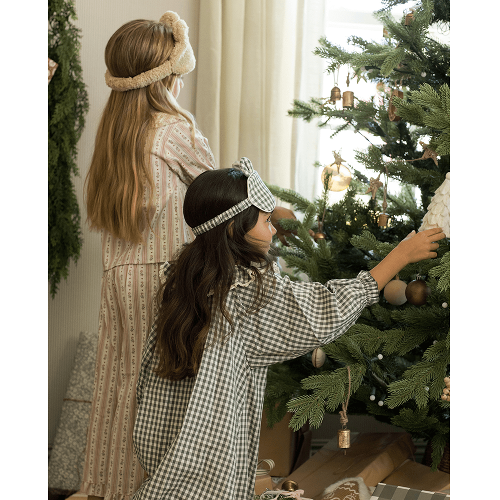 Rylee + Cru Girl's Nightgown - Evergreen Gingham