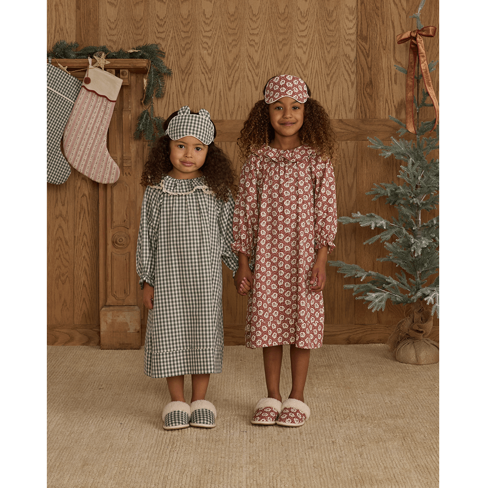 Rylee + Cru Girl's Nightgown - Evergreen Gingham