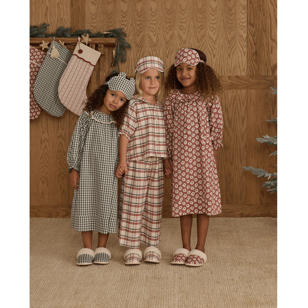 Rylee + Cru Girl's Nightgown - Evergreen Gingham