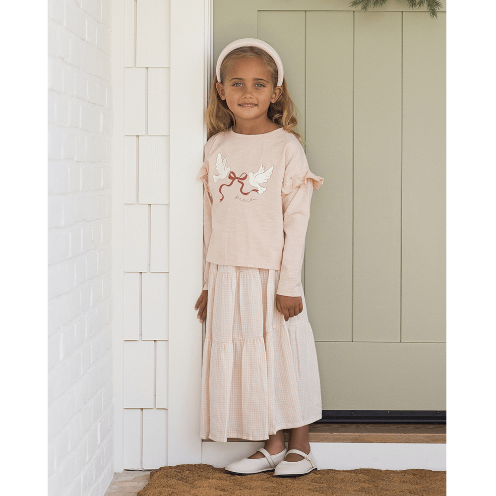 Rylee + Cru Ruffle Long Sleeve Tee - Peace