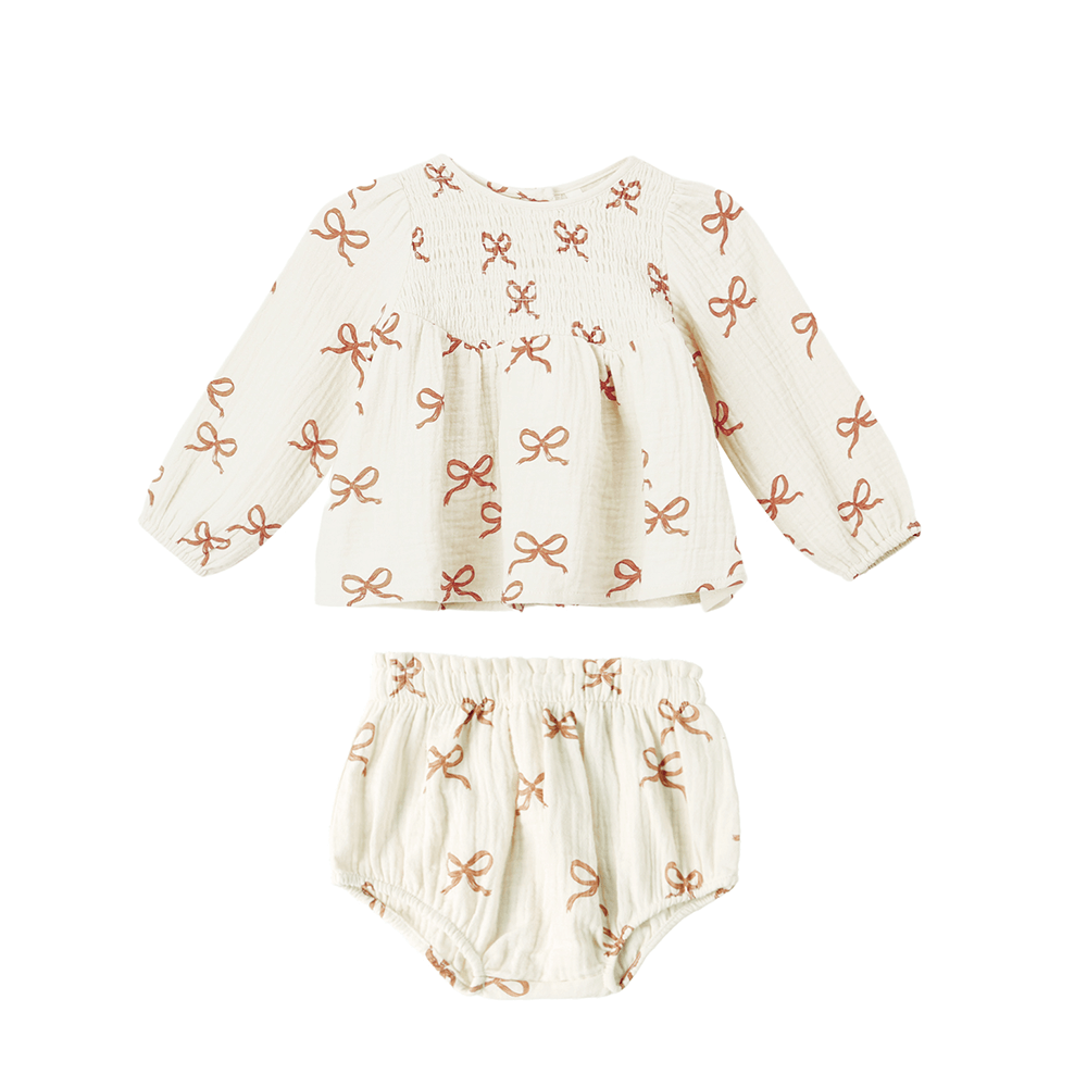 Rylee + Cru Sophie Top + Bloomer Set - Ruby Bows