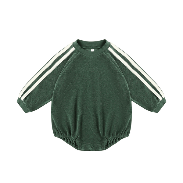 Rylee + Cru Crewneck Romper - Green
