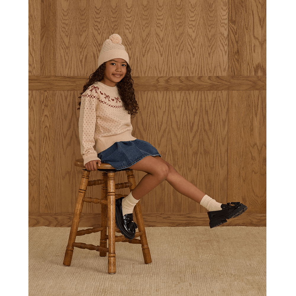 Rylee + Cru Fair Isle Sweater - Bows