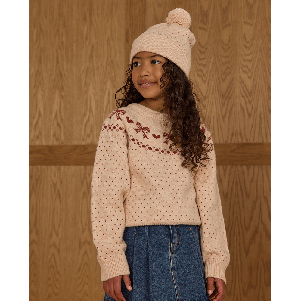 Rylee + Cru Fair Isle Sweater - Bows