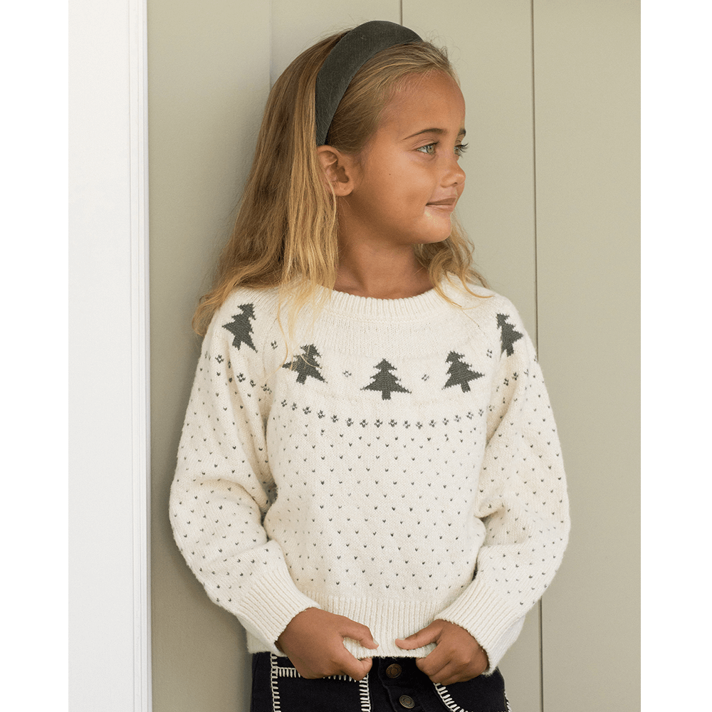 Rylee + Cru Fair Isle Sweater - Trees