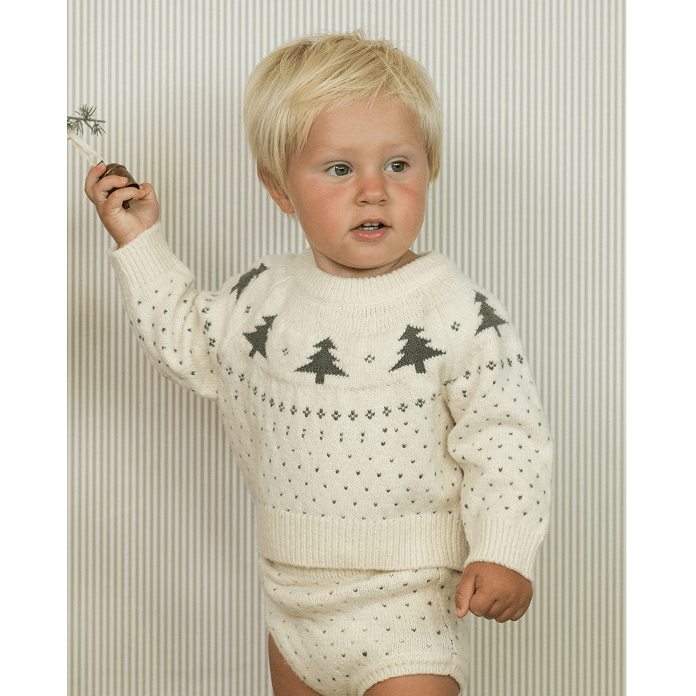 Rylee + Cru Fair Isle Sweater - Trees