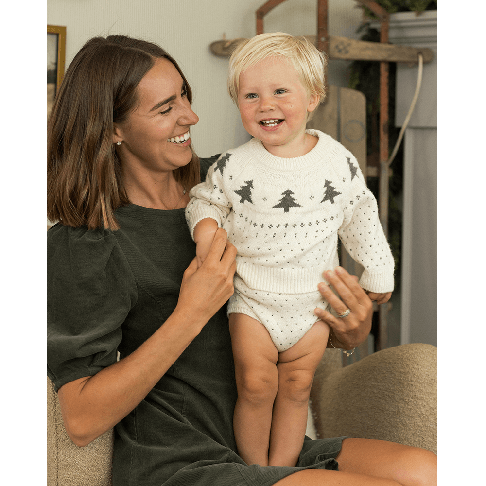 Rylee + Cru Fair Isle Sweater - Trees