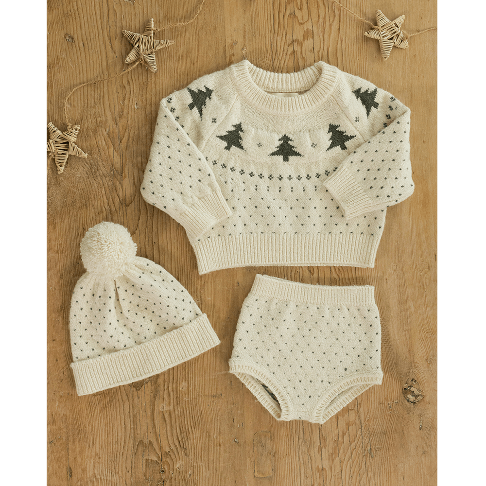 Rylee + Cru Fair Isle Sweater - Trees