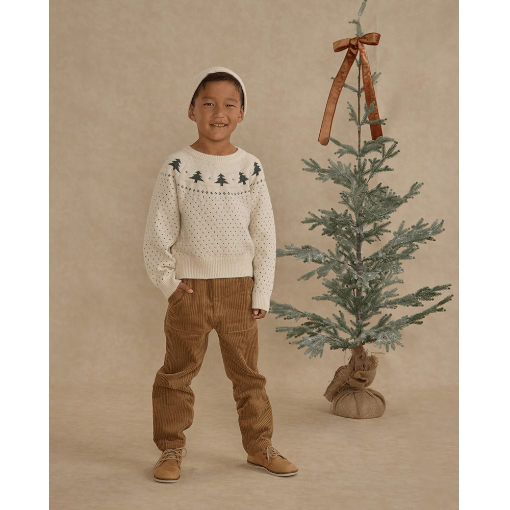 Rylee + Cru Fair Isle Sweater - Trees