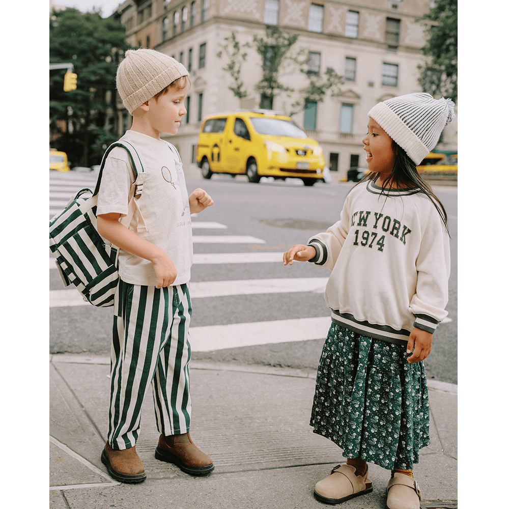 Rylee + Cru Mini Backpack - Green Stripe