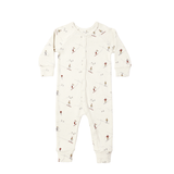 Rylee + Cru Organic Long John Pajamas - Skiers