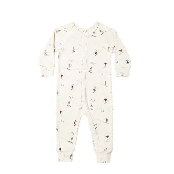 Rylee + Cru Organic Long John Pajamas - Skiers