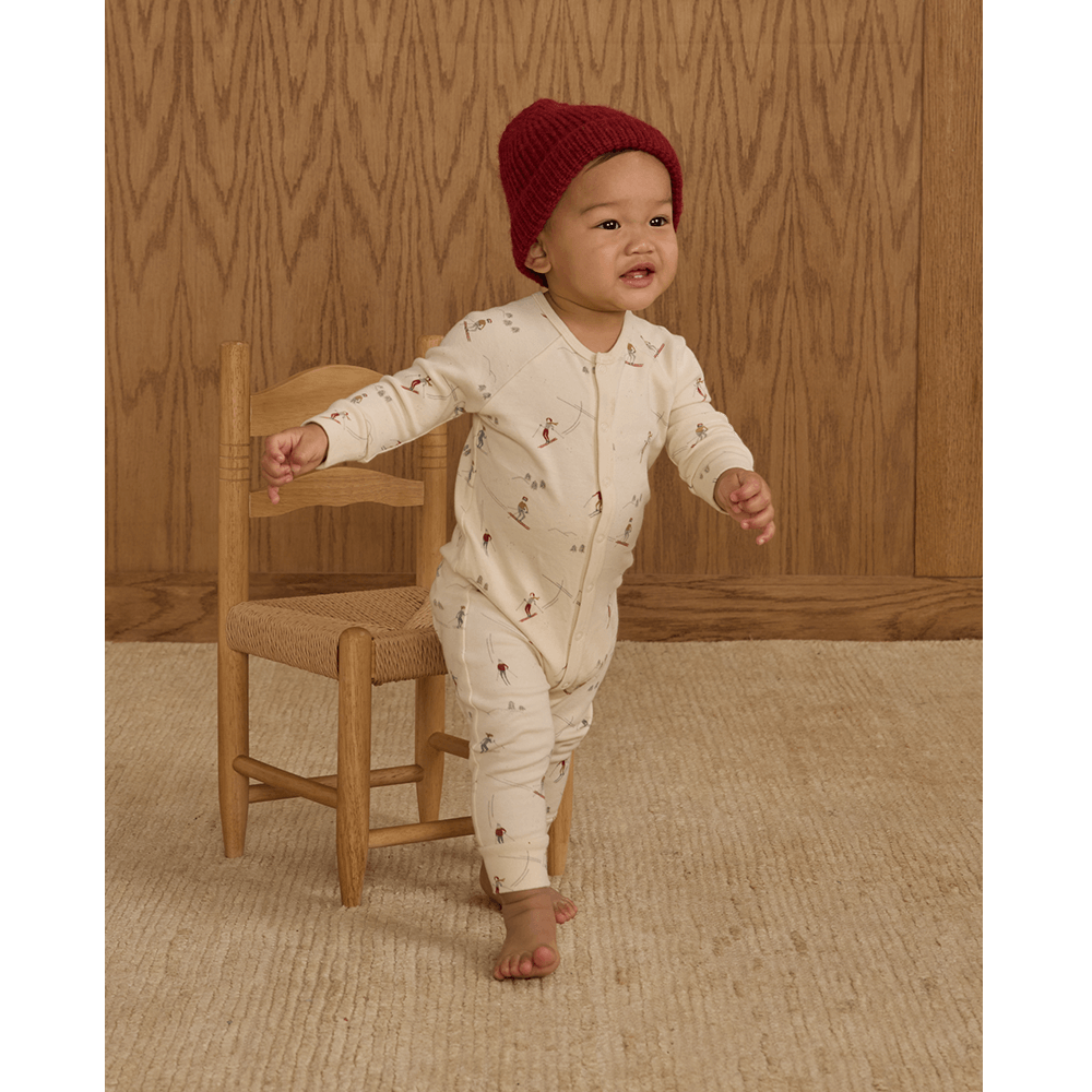 Rylee + Cru Organic Long John Pajamas - Skiers