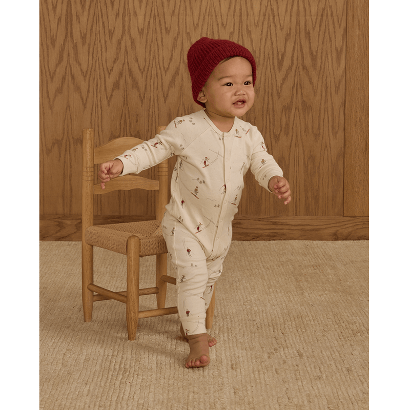 Rylee + Cru Organic Long John Pajamas - Skiers
