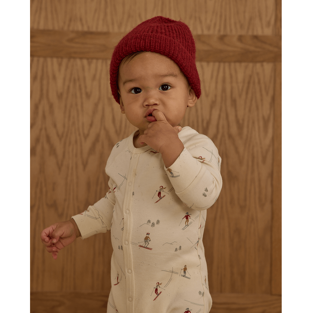 Rylee + Cru Organic Long John Pajamas - Skiers