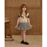 Rylee + Cru Pleated Mini Skirt - Navy Check