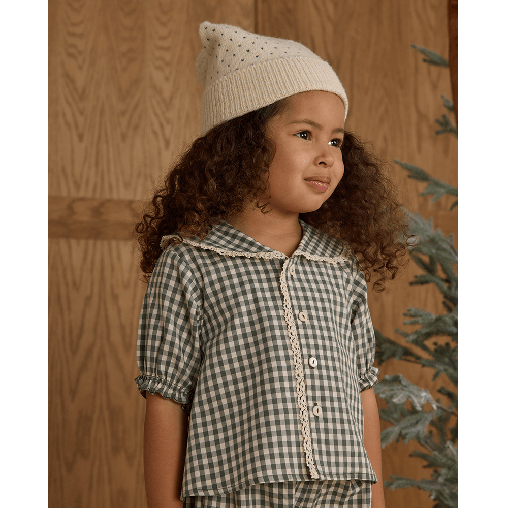 Rylee + Cru Ruffle Pajamas - Evergreen Gingham