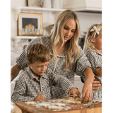Rylee + Cru Womens Ruffle Pajamas - Evergreen Gingham