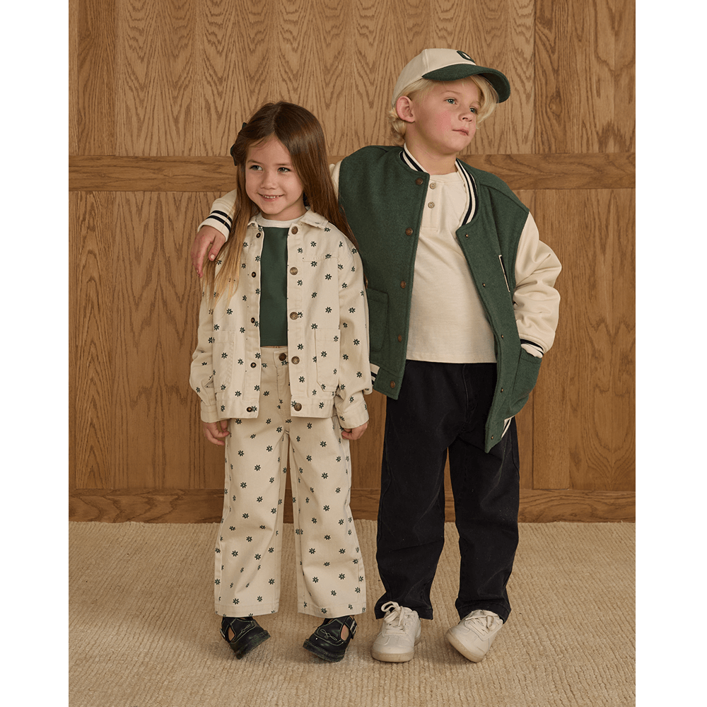 Rylee + Cru Varsity Jacket - Green