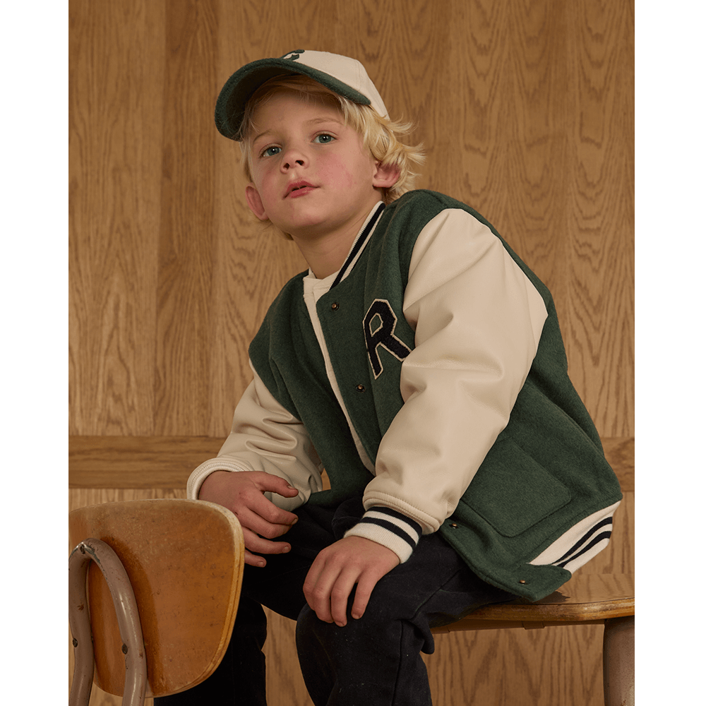 Rylee + Cru Varsity Jacket - Green