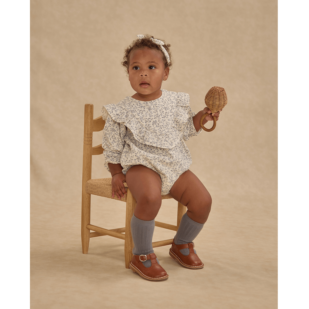 Rylee + Cru Winnie Romper - Blue Vines