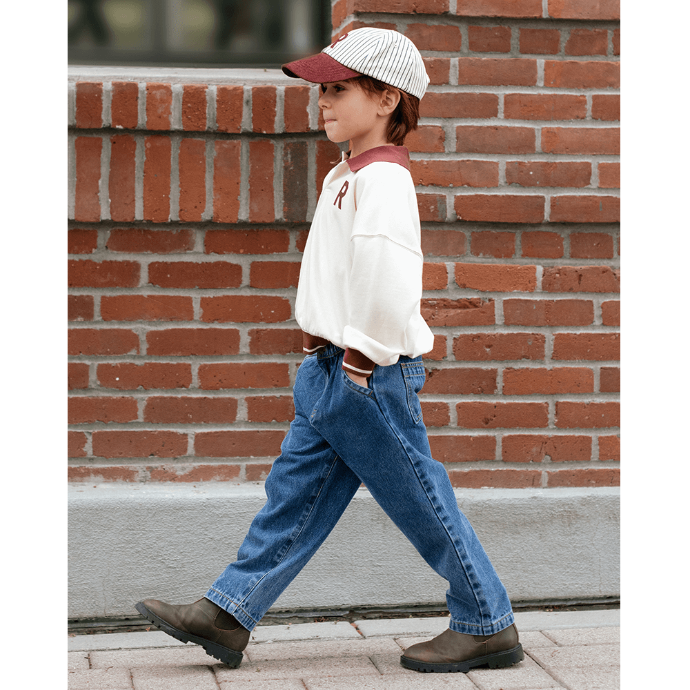Rylee + Cru Baseball Hat - Navy Pinstripe