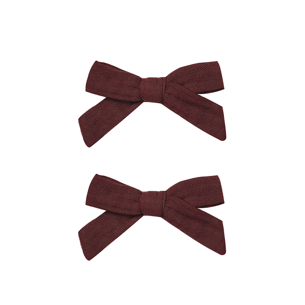 Rylee + Cru Bow - Bows, Set of 2 - Burgundy