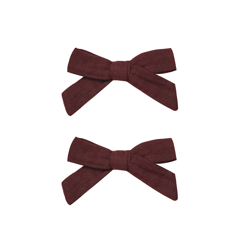 Rylee + Cru Bow - Bows, Set of 2 - Burgundy