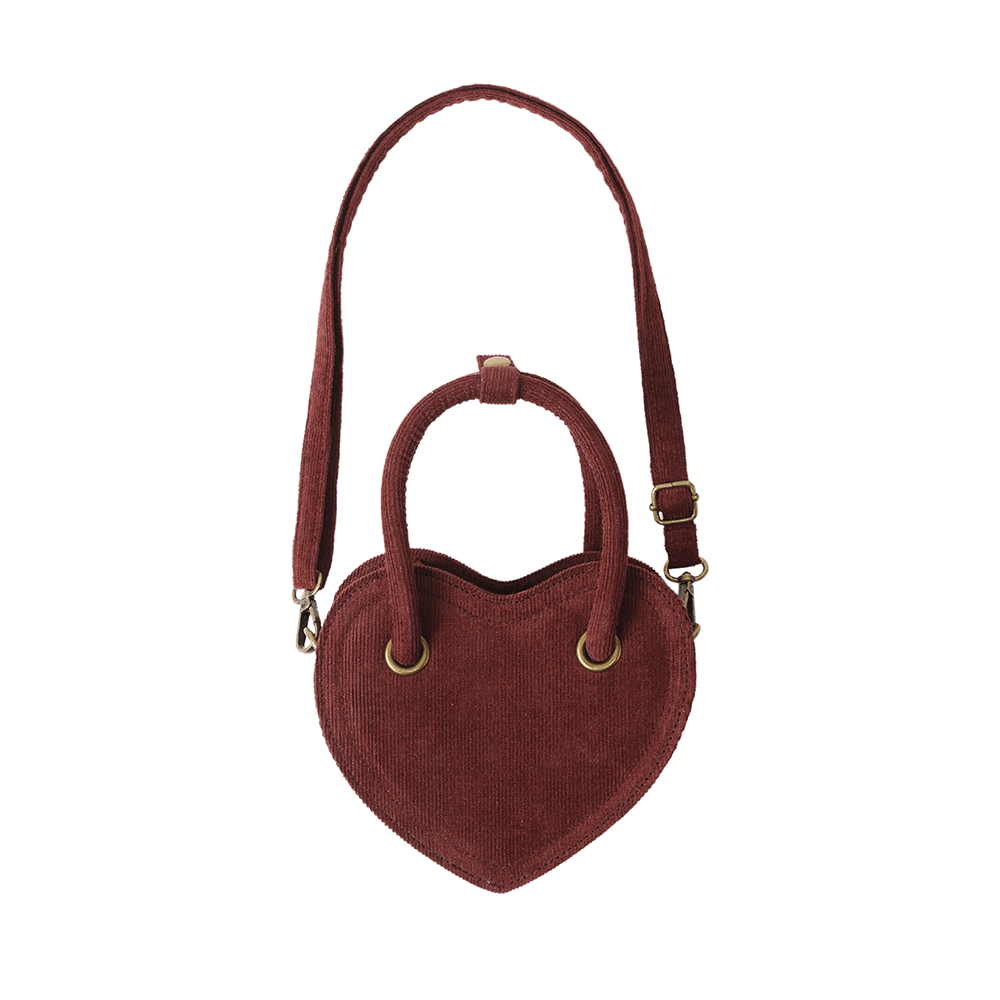 Rylee + Cru Heart Purse - Burgundy