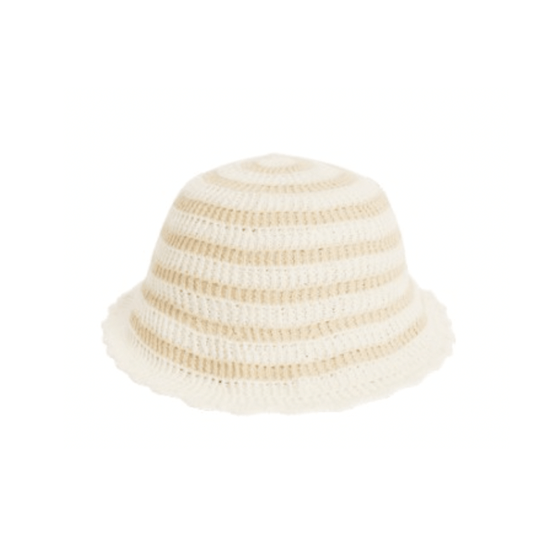 Rylee + Cru Crochet Bucket Hat - Sand Stripe