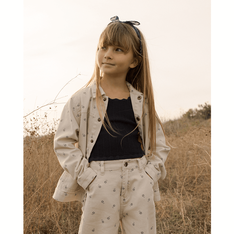 Rylee + Cru Denim Chore Coat - Blue Daisy