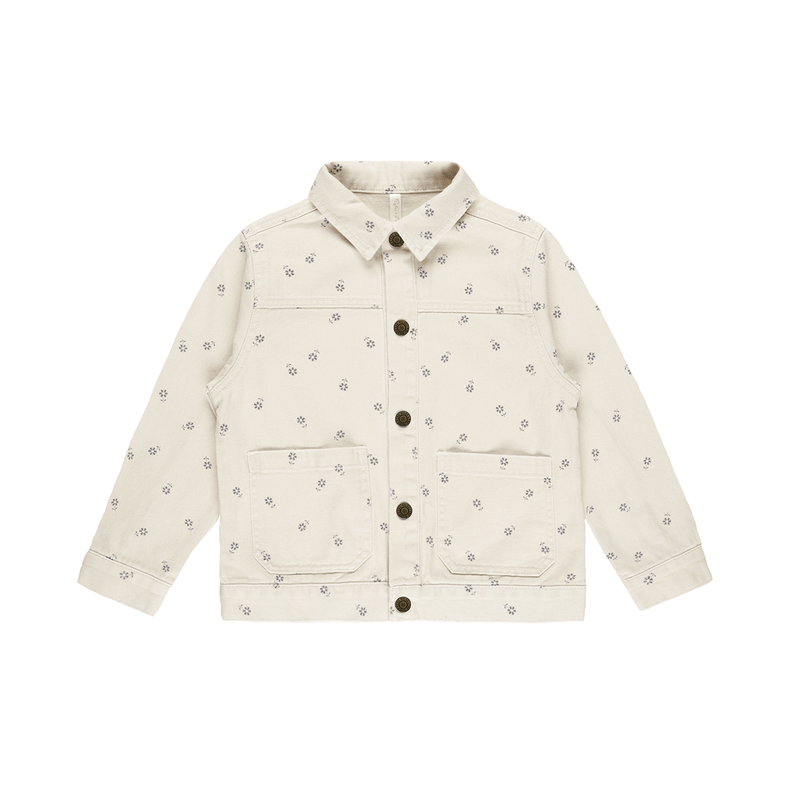 Rylee + Cru Denim Chore Coat - Blue Daisy