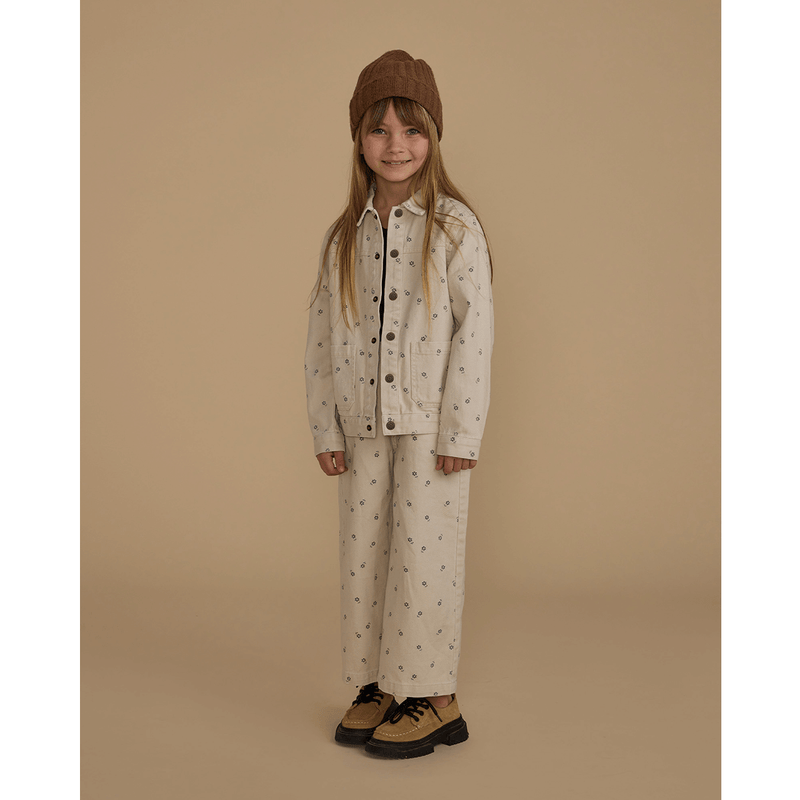 Rylee + Cru Denim Chore Coat - Blue Daisy