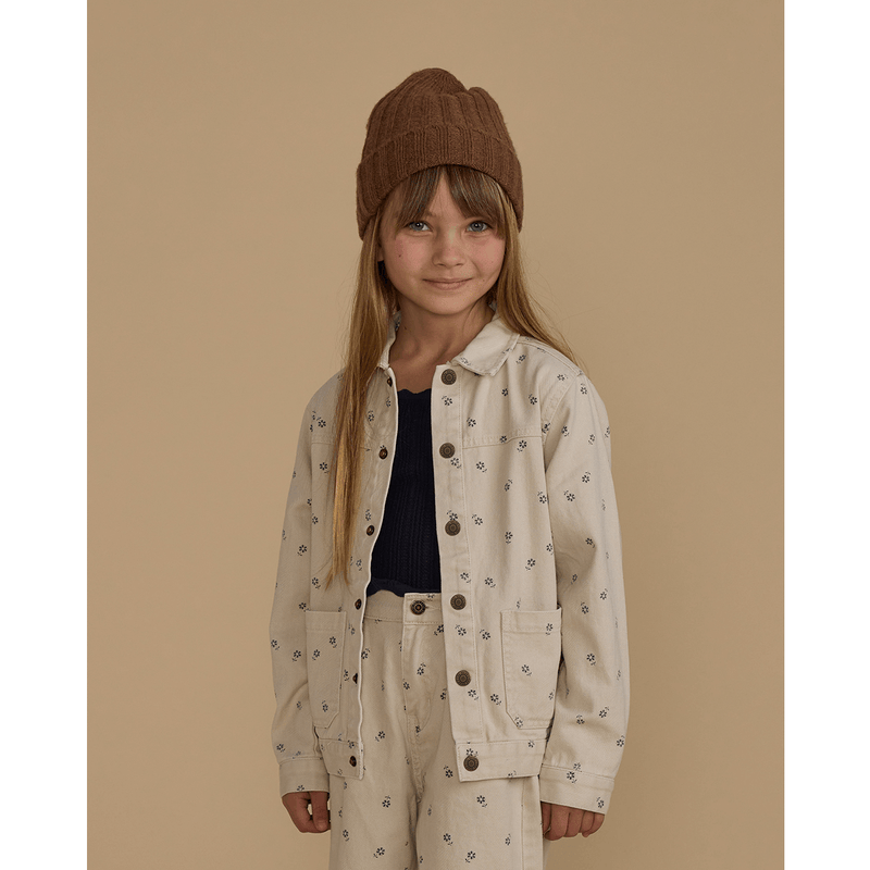Rylee + Cru Denim Chore Coat - Blue Daisy