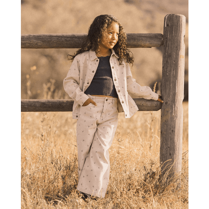 Rylee + Cru Denim Chore Coat - Blue Daisy