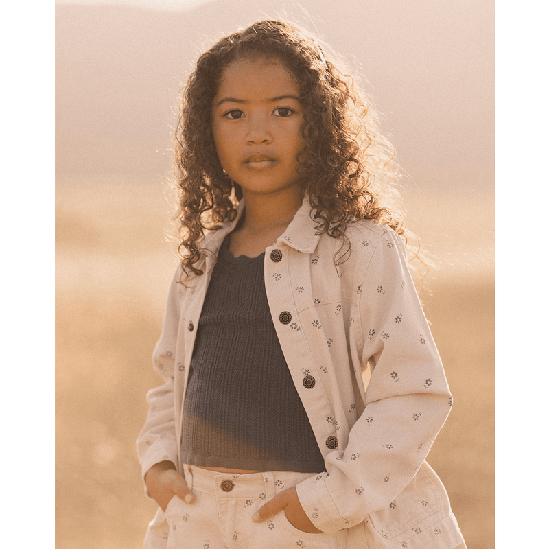 Rylee + Cru Denim Chore Coat - Blue Daisy